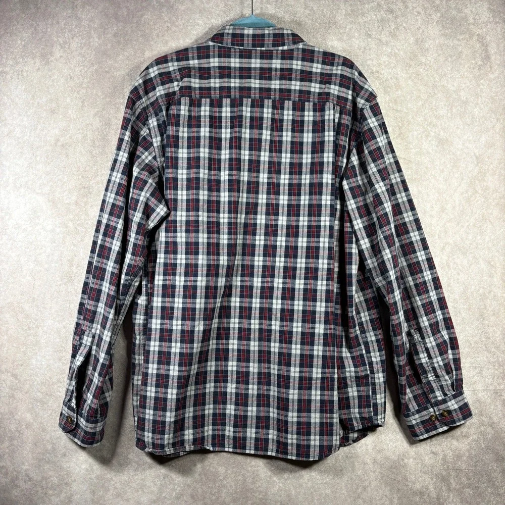 Carhartt Ford Shirt Mens Size XL Blue Plaid Relaxed Fit Button Down Long Sleeves